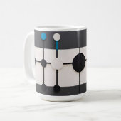 Mug Composition géométrique Abstraite avec cercles (Devant gauche)