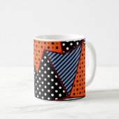 Mug Composition géométrique Abstraite : Bleu orange (Devant droit)