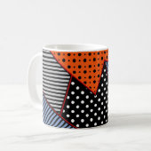 Mug Composition géométrique Abstraite : Bleu orange (Devant gauche)