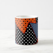 Mug Composition géométrique Abstraite : Bleu orange (Centre)