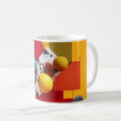 Mug Composition géométrique colorée abstraite (Devant droit)