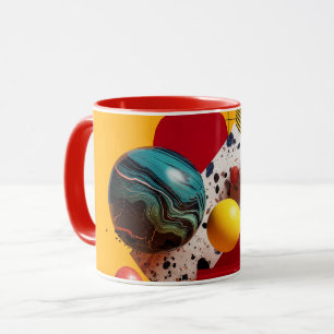 Mug Composition géométrique colorée abstraite