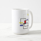 Mug Composition géométrique inspirée de Mondrian (Devant droit)