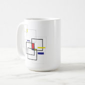 Mug Composition géométrique inspirée de Mondrian (Devant gauche)