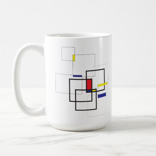 Mug Composition géométrique inspirée de Mondrian (Gauche)