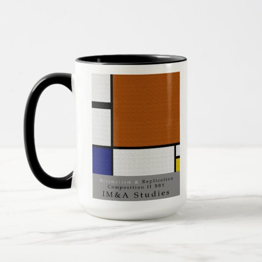 Mug Composition II Musique jaune bleu Brown (Gauche)
