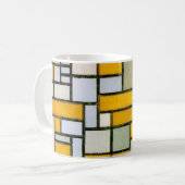 Mug Composition Jaune et Gris, Mondrian (Devant gauche)