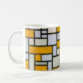 Mug Composition Jaune et Gris, Mondrian (Gauche)