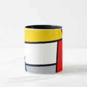 Mug Composition minimale en polygone rétro de Stijl (Centre)