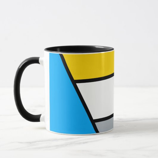 Mug Composition minimale en polygone rétro de Stijl (Gauche)