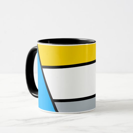 Mug Composition minimale en polygone rétro de Stijl (Devant gauche)