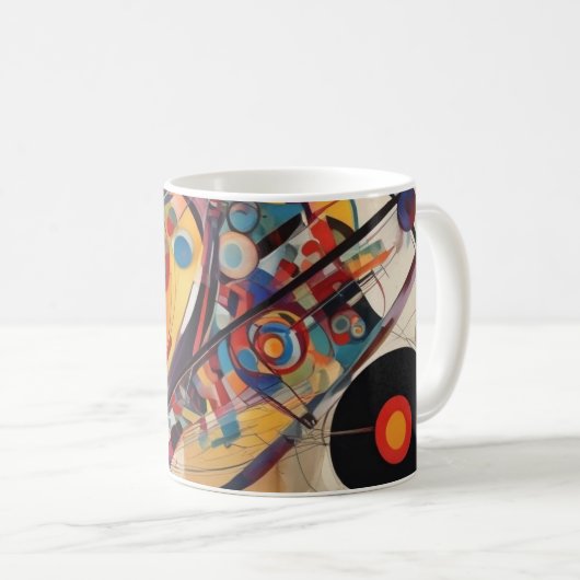Mug Composition moderne Oeuvre Abstraite (Devant droit)