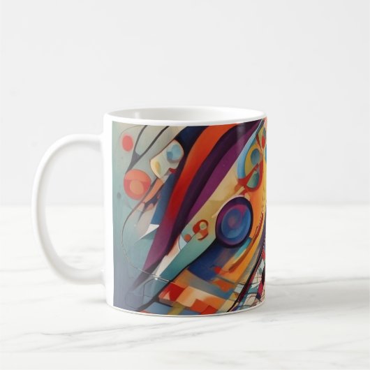 Mug Composition moderne Oeuvre Abstraite (Gauche)