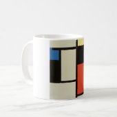 Mug Composition mondrienne Art moderne de la peinture (Devant gauche)