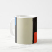 Mug Composition mondrienne Art moderne de la peinture  (Devant gauche)