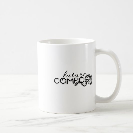 Mug Compost Futur Avec Sticker Worm (sombre) (Droite)