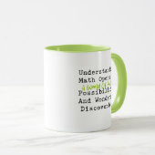 Mug Compréhension des mathématiques Possibilités infin (Devant droit)