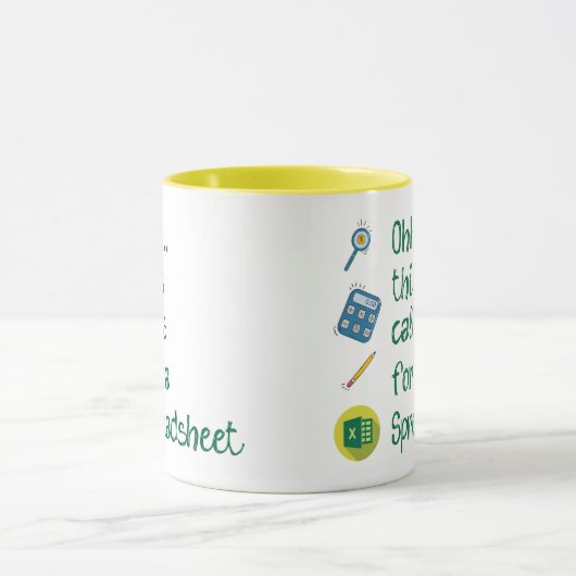 Mug Comptabilisation Ceci nécessite un café feuille de (Centre)