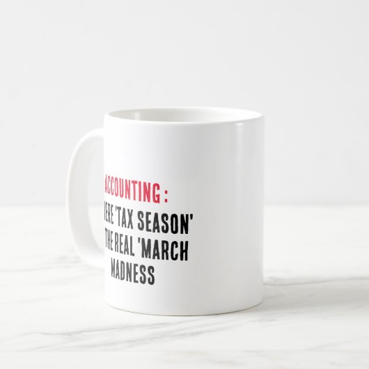 Mug Comptabilisation : où la 'saison fiscale' est le v (Devant gauche)