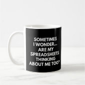 Mug Comptabilité Citation drôle de feuille de calcul (Gauche)