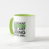 Mug Comptabilité drôle, un jour sans tableur cadeau (Devant gauche)