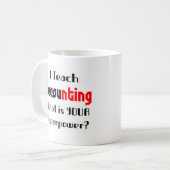 Mug comptabilité enseigner (Devant gauche)