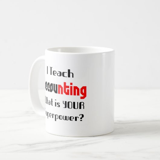 Mug comptabilité enseigner (Devant gauche)