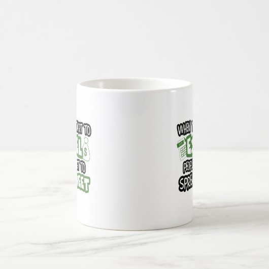 Mug Comptabilité Excel et feuille de calcul amusante (Centre)