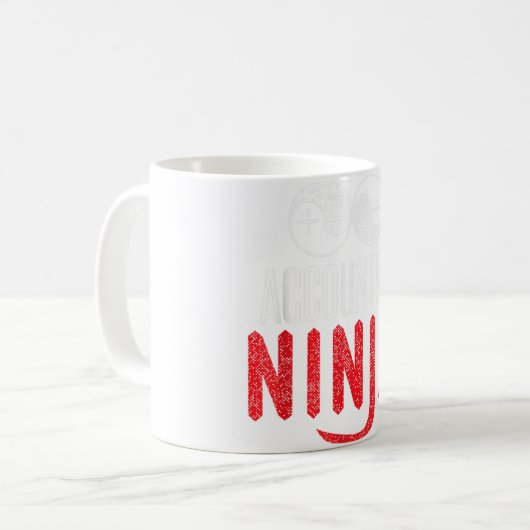 Mug Comptabilité Ninja - Mode de bureau - Maths de fin (Devant gauche)