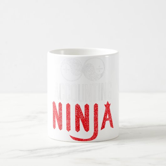 Mug Comptabilité Ninja - Mode de bureau - Maths de fin (Centre)