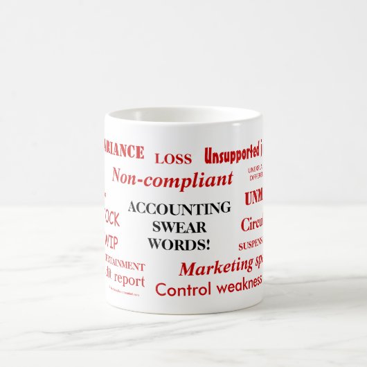 Mug Comptabilité Sweer Mots Drôle Comptable Joke Gift (Centre)