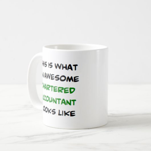 Mug comptable agréé, génial (Devant gauche)