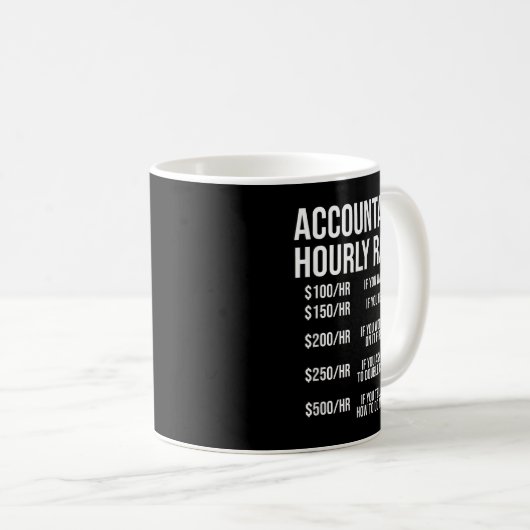 Mug Comptable amusant Comptable à taux horaire Comptab (Devant droit)
