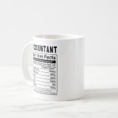 Mug Comptable amusant Nutrition Facts (Devant gauche)