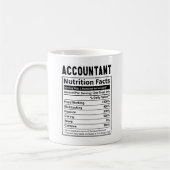 Mug Comptable amusant Nutrition Facts (Gauche)