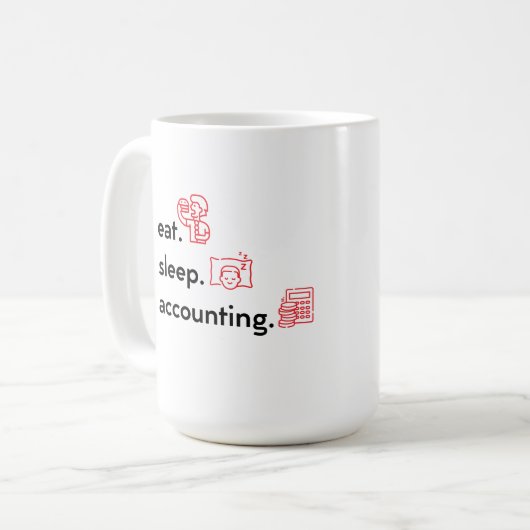 Mug Comptable, Comptabilité, Drôle, Professionnel  (Devant gauche)