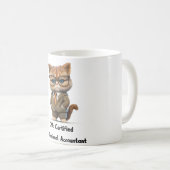 Mug Comptable CPA Cabinet de Comptabilité Humour Chat (Devant droit)