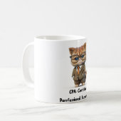 Mug Comptable CPA Cabinet de Comptabilité Humour Chat (Devant gauche)