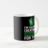Mug Comptable Création Silencieuse D'Une Feuille De Ca (Devant droit)