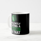 Mug Comptable Création Silencieuse D'Une Feuille De Ca (Devant gauche)