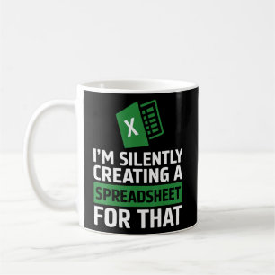Mug Comptable Création Silencieuse D'Une Feuille De Ca