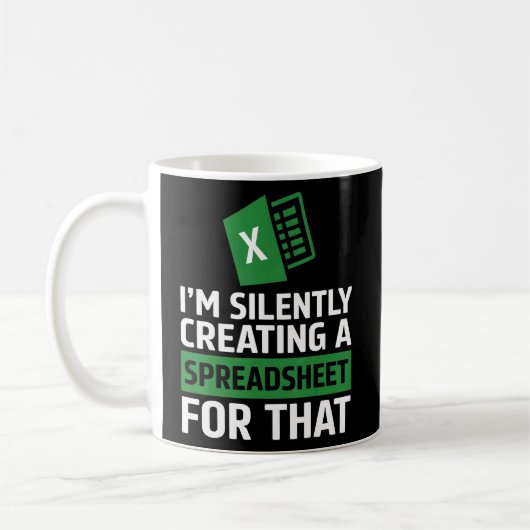 Mug Comptable Création Silencieuse D'Une Feuille De Ca (Gauche)