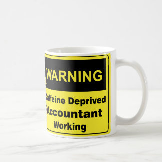 Mug Comptable d'avertissement de caféine