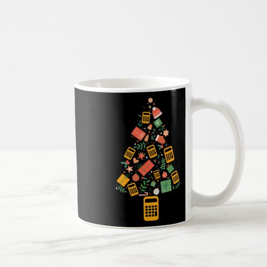 Mug Comptable de l'arbre de Noël Calculatrice Finance (Droite)