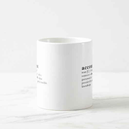 Mug Comptable - définition de dictionnaire (Centre)
