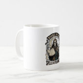 Mug Comptable d'Halloween Sorcière Design de Faucheur  (Devant gauche)