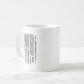 Mug Comptable drapeau USA design en détresse (Devant gauche)