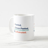 Mug Comptable drôle avec caféiné à pieds croisés (Devant gauche)