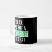 Mug Comptable Drôle Relax J'Ai Une Feuille Pour (Devant gauche)