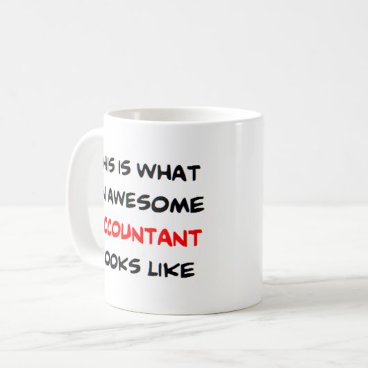 Mug comptable, génial (Devant gauche)